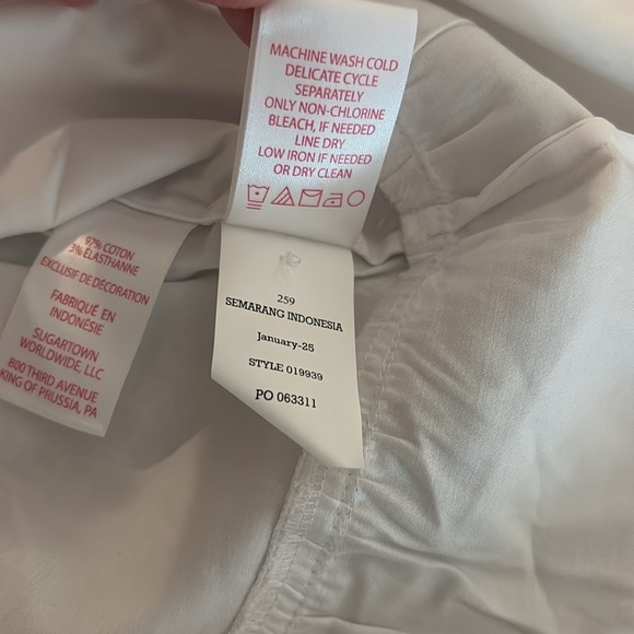 New Breah Sleeveless Button Down Shirt Size 16 Top White - Picture 8 of 10